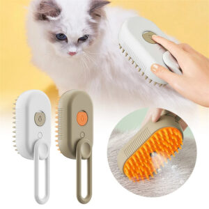 Make pet grooming a breeze with the 3-in-1 Cat Steam Brush: